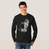 猫のデジタル抽象画 16 Tシャツ (正面フル)