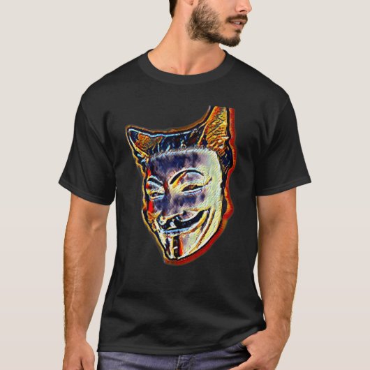 猫のデジタル抽象画 32 Tシャツ (正面)