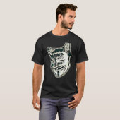 猫のデジタル抽象画 33 Tシャツ (正面フル)