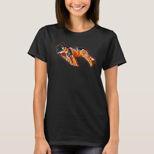 猫のデジタル抽象画 3 Tシャツ (正面)