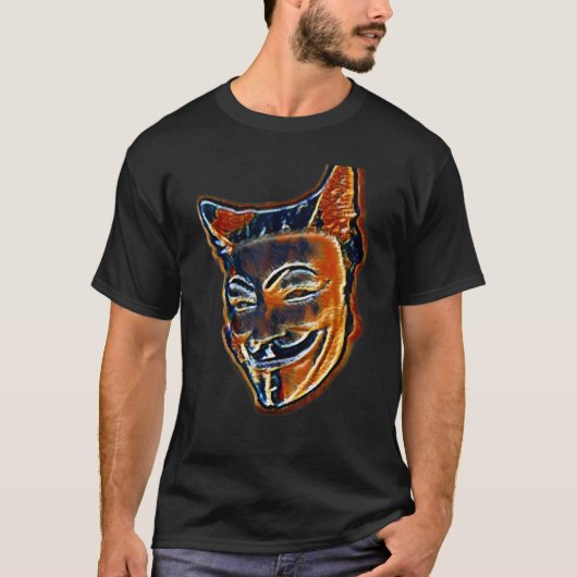 猫のデジタル抽象画 51 Tシャツ (正面)