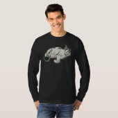 猫のデジタル抽象画 67 Tシャツ (正面フル)