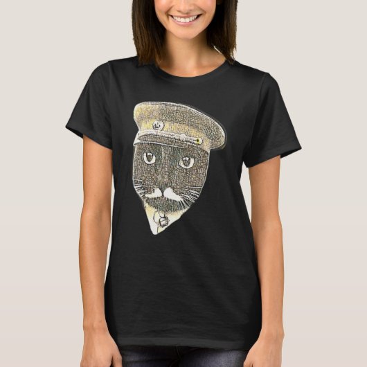 猫のデジタル抽象画 70 Tシャツ (正面)
