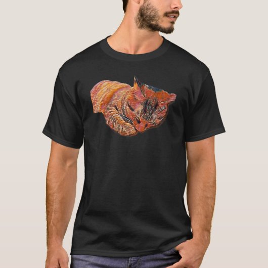 猫のデジタル抽象画 72 Tシャツ (正面)