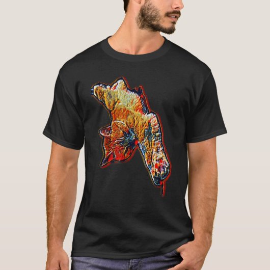 猫のデジタル抽象画 79 Tシャツ (正面)
