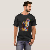 猫のデジタル抽象画 Tシャツ (正面フル)