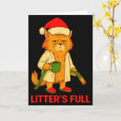 猫のトイレがいっぱいパロディTシャツ _2 カード (黄色い花)