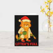 猫のトイレがいっぱい パロディTシャツ カード (黄色い花)
