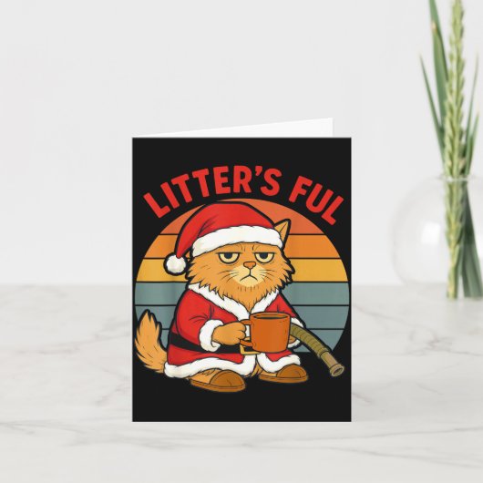 猫のトイレがいっぱい Xmas クリスマスコスチューム 満杯 カード (正面)