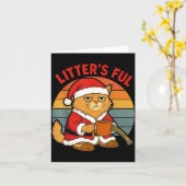 猫のトイレがいっぱい Xmas クリスマスコスチューム 満杯 カード (黄色い花)