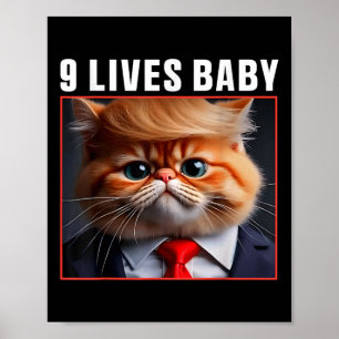 猫のトランプ 9 つの命の赤ちゃん _1 ポスター