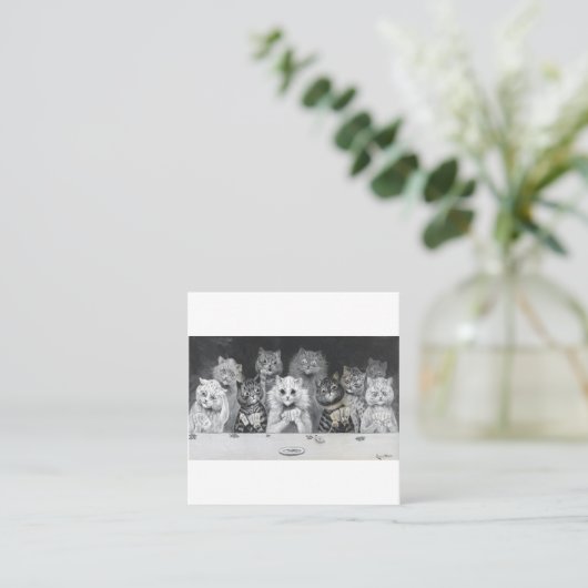 猫のトランプ- Louis Wain スクエア名刺 (スタンド正面)