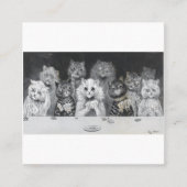 猫のトランプ- Louis Wain スクエア名刺 (正面)