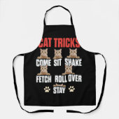 猫のトリック猫のトレーニン来グSIT SHAKE FETCH転が(SIT SHAKE FETCH) エプロン (正面)