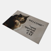 猫のトーティー承認ウェルカム ドアマット (アングル)