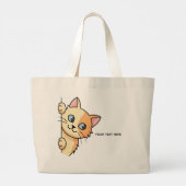 猫のトートバッグ ラージトートバッグ (裏面)