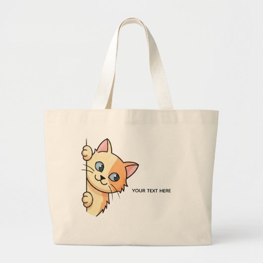猫のトートバッグ ラージトートバッグ (正面)