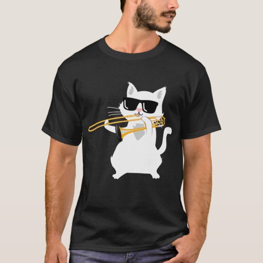 猫のト遊ロンボーンTシャツ Tシャツ (正面)