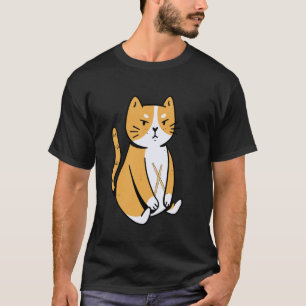 猫のドラマー 楽器演奏 面白い動物 音楽家 Tシャツ