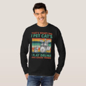 猫のドラムとKnをペット遊にしてやる Tシャツ (正面フル)