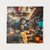 猫のドン タペストリー (正面(横))