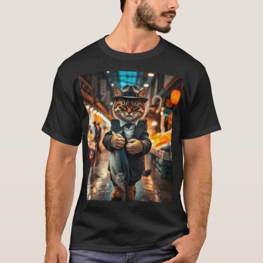 猫のドン Tシャツ (正面)