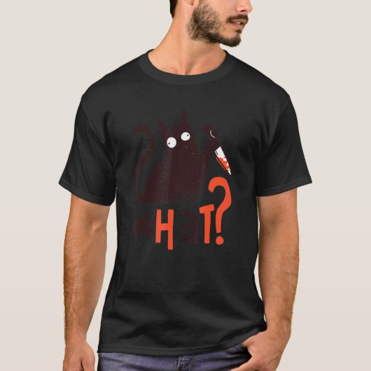 猫のナイフ Tシャツ (正面)