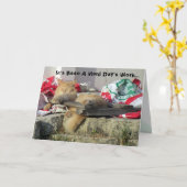 猫のナッピンのグリーティングカード カード (黄色い花)