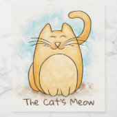 猫のニャー ワインラベル (シングルラベル)