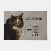 猫のネクタイの承認へようこそ ドアマット (正面)