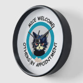 猫のネズミおもしろいは他を歓迎アポイントメント 壁時計 (傾斜)