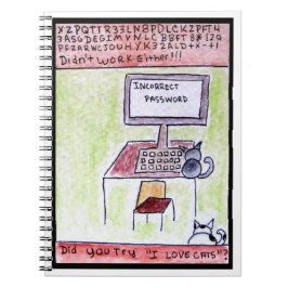 猫のハッカーのノート ノートブック