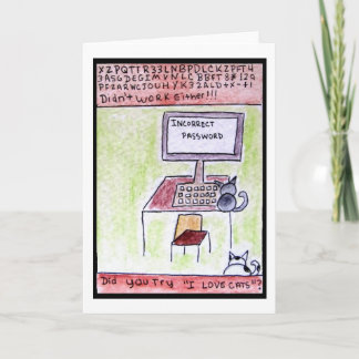 猫のハッカーカード カード