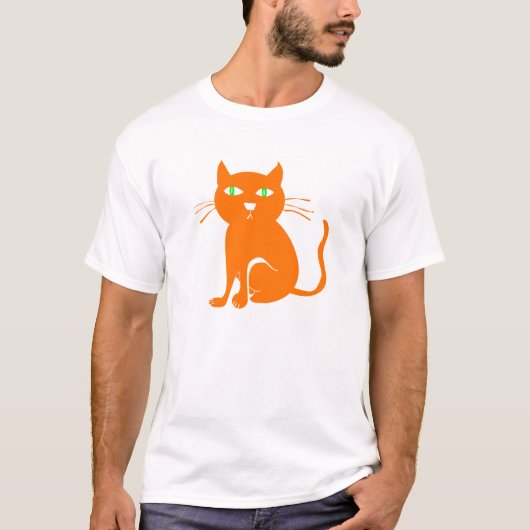 猫のハロウィンのオレンジTシャツ(幼児) Tシャツ (正面)