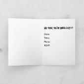 猫のハロウィンの招待または挨拶状 招待状 (内部)