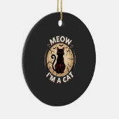 猫のハロウィングラフィックデザイン_1 セラミックオーナメント (右)