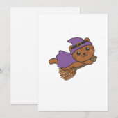 猫のハロウィン魔女コスチューム シーズンカード (正面/裏面)