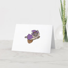 猫のハロウィン魔女コスチューム シーズンカード