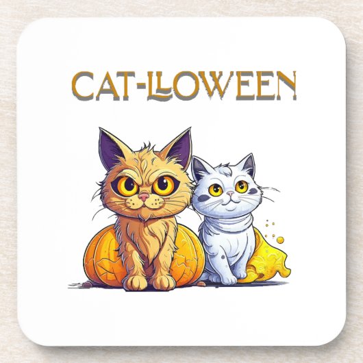 猫のハロウィン コースター (正面)