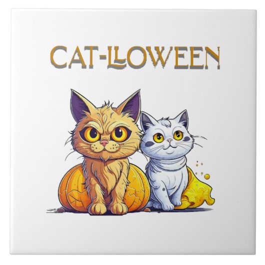 猫のハロウィン タイル (正面)