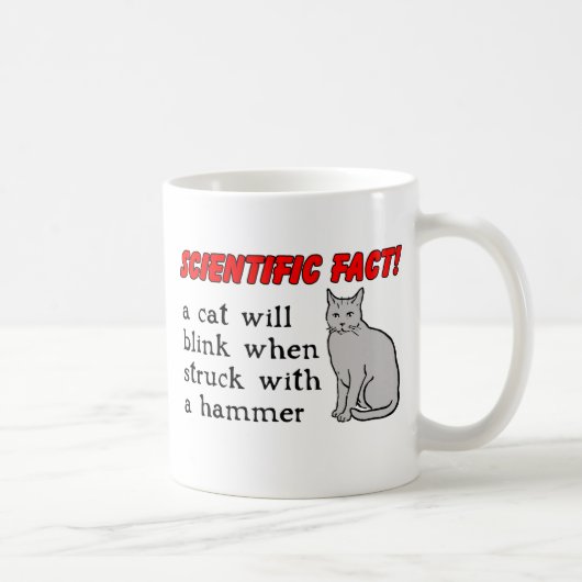 猫のハンマー 楽しいマグカップ 冗談 コーヒーマグカップ (右)