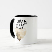 猫のハートの写真 猫の名前 マグカップ (正面左)