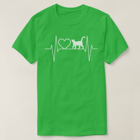 猫のハートビート1 Tシャツ (デザイン正面)