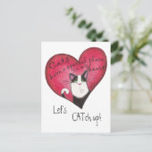 猫のハート ポストカード (スタンド正面)