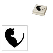 猫のハート ラバースタンプ (押印)