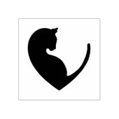 猫のハート ラバースタンプ (インプリント)