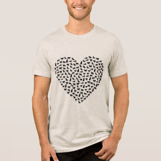 猫のハートTシャツ トライブレンドTシャツ