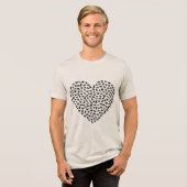 猫のハートTシャツ トライブレンドＴシャツ (正面全面)