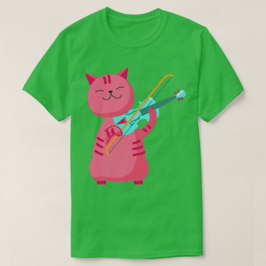 猫のバイオリン Tシャツ (デザイン正面)