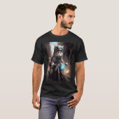 猫のバイクのビデオゲーム Tシャツ (正面フル)